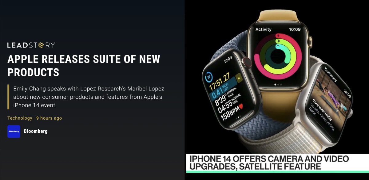 Display breaking news headlines from global publishers